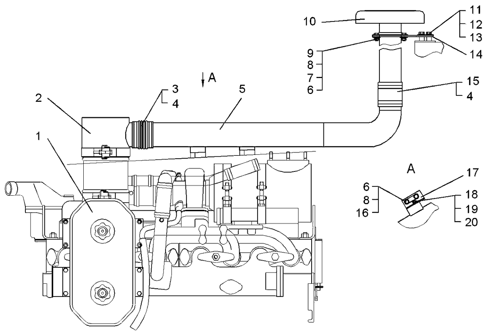 Установка агрегатов систем впуска и выпуска Т10М