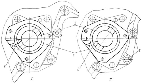 Установка корпуса распределительных шестерен по меткам