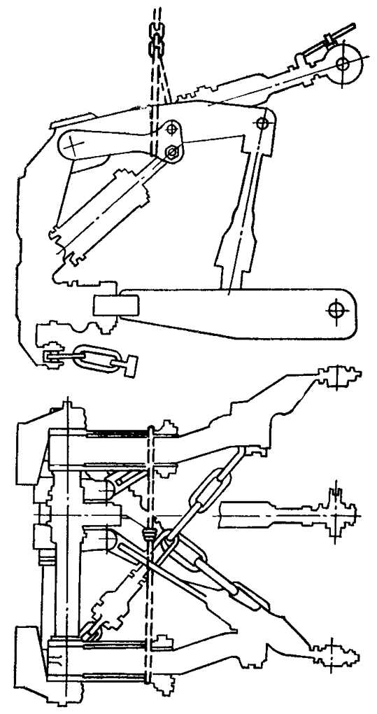 Схема строповки механизма навески Схема строповки механизма навески